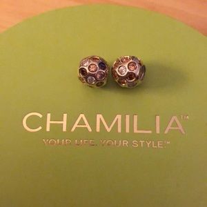 Set of Chamilia charms with stones